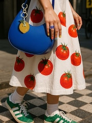 Jonnys Sister Personalised Faux Leather Lemon Bag Accessory with a Letter Charm - Image 1 of 4