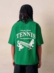 Green Sesame Print Short Sleeve Shirt - Image 1 of 8