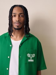 Green Sesame Print Short Sleeve Shirt - Image 4 of 8