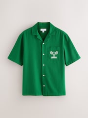 Green Sesame Print Short Sleeve Shirt - Image 5 of 8