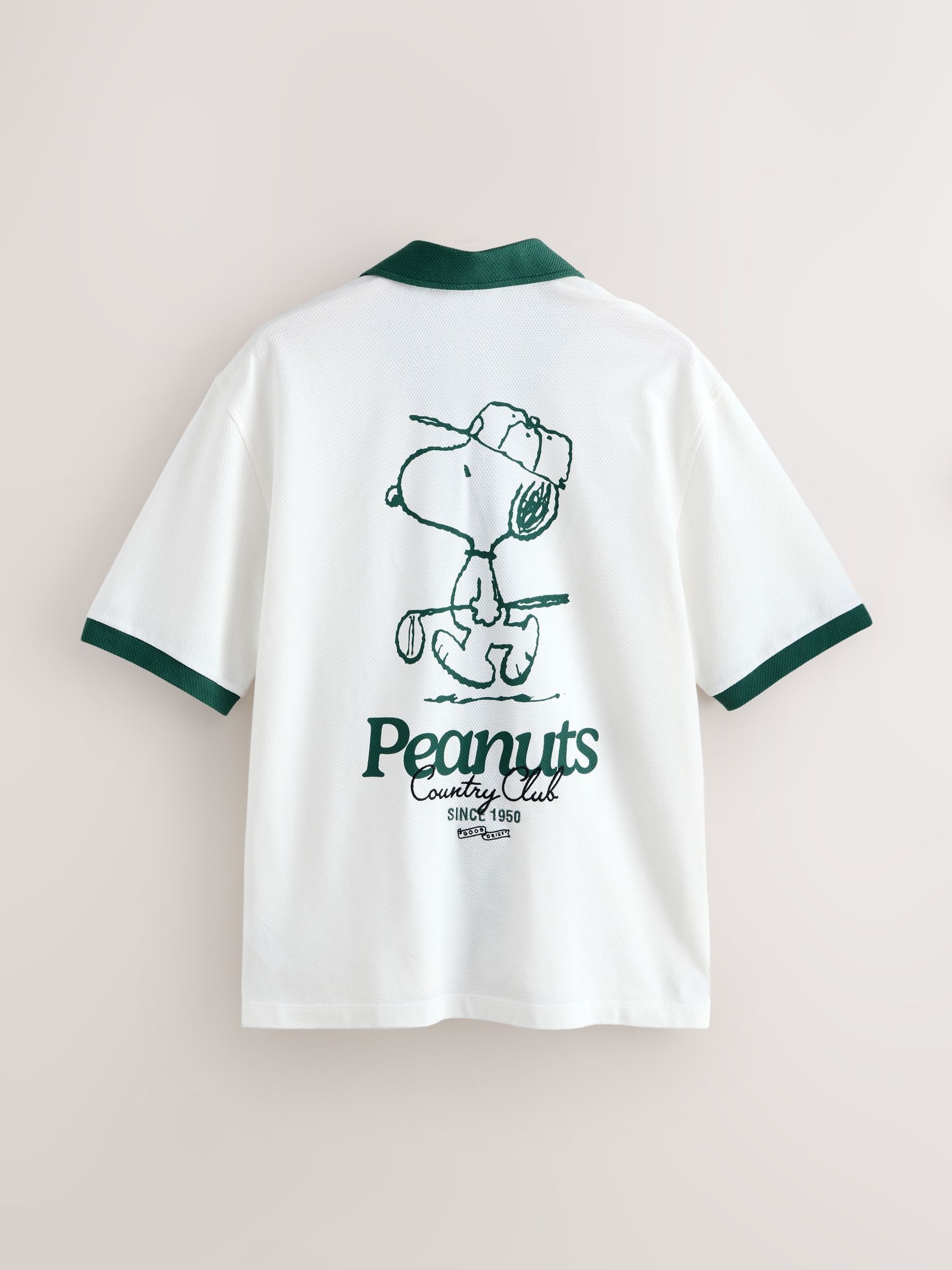 Buy White/Green Jersey Golf Snoopy Short Sleeve Shirt from Next USA