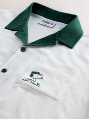 White/Green Jersey Golf Snoopy Short Sleeve Shirt - Image 8 of 9