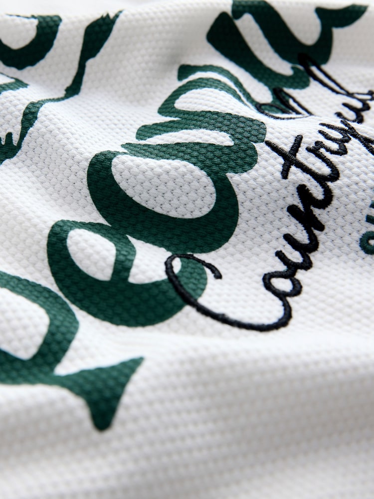 White/Green Jersey Golf Snoopy Short Sleeve Shirt - Image 9 of 9