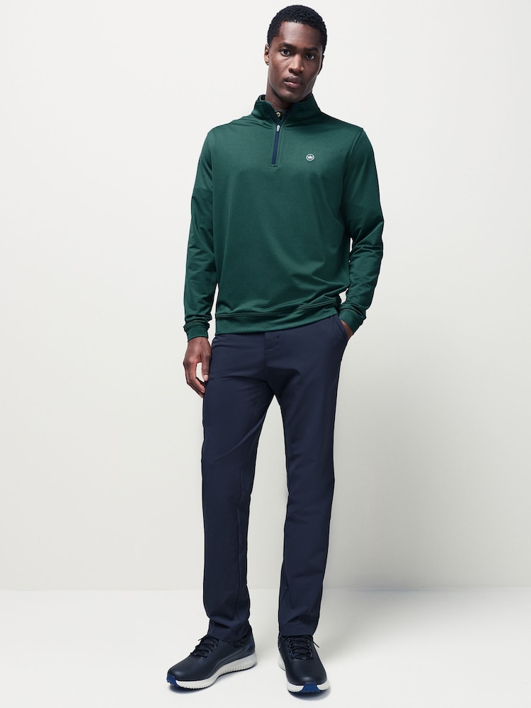 Peter Millar Green Perth Performance Quarter Zip Sweattop - Image 2 of 6
