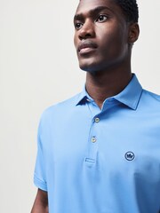 Peter Millar Blue Jubilee Performance Golf Polo Shirt - Image 5 of 7