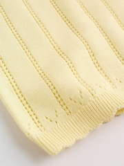 Galben - Set tricotat cu top și pantaloni scurți pentru bebeluși 2 piese (0luni-2ani) - Imaginea 12 din 14