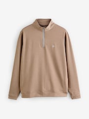 Peter Millar Brown Perth Performance Quarter Zip Sweattop - Image 1 of 1