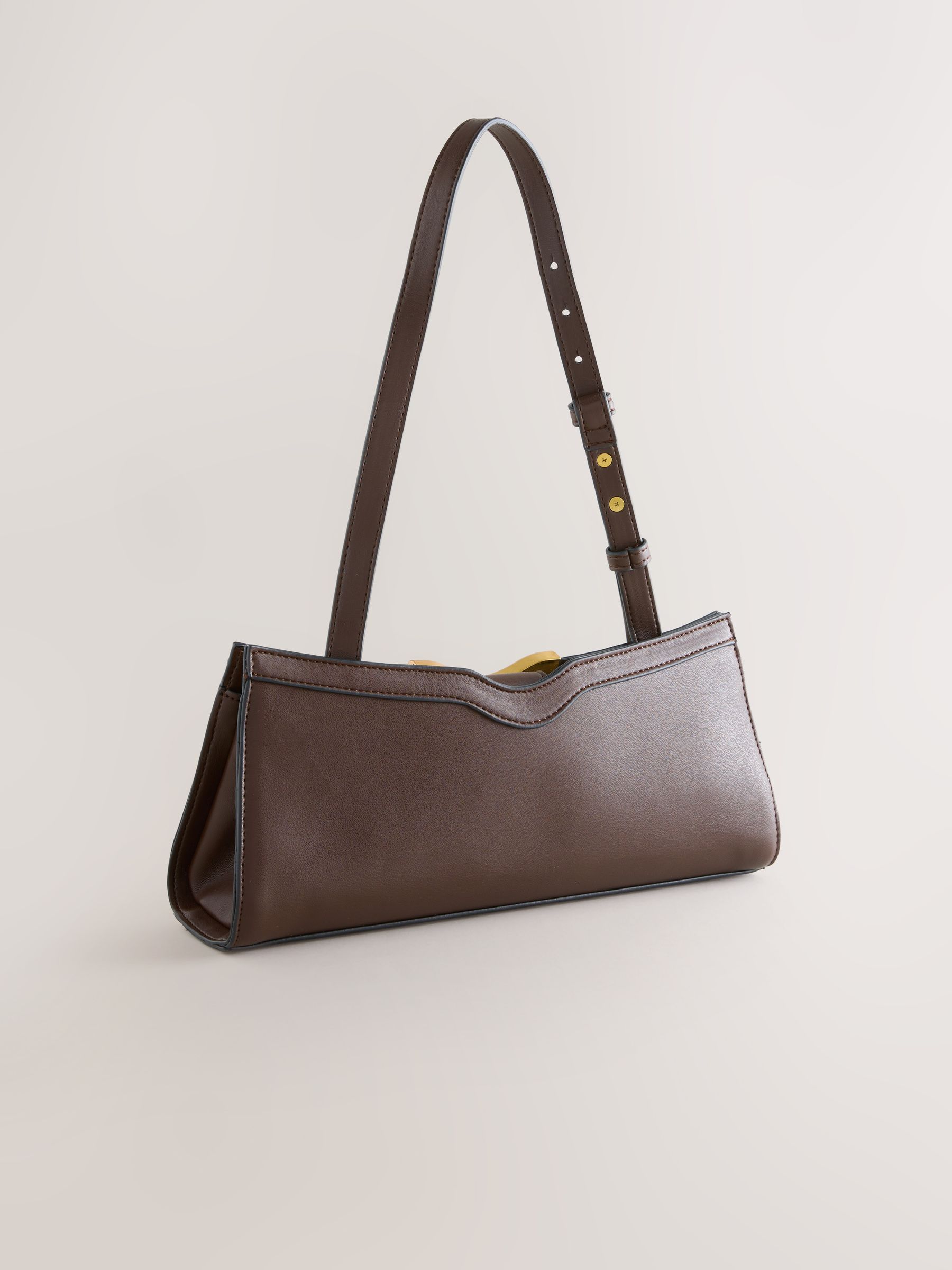 Buy Chocolate Brown Hardware Detail Shoulder Bag from the Next UK — free download
