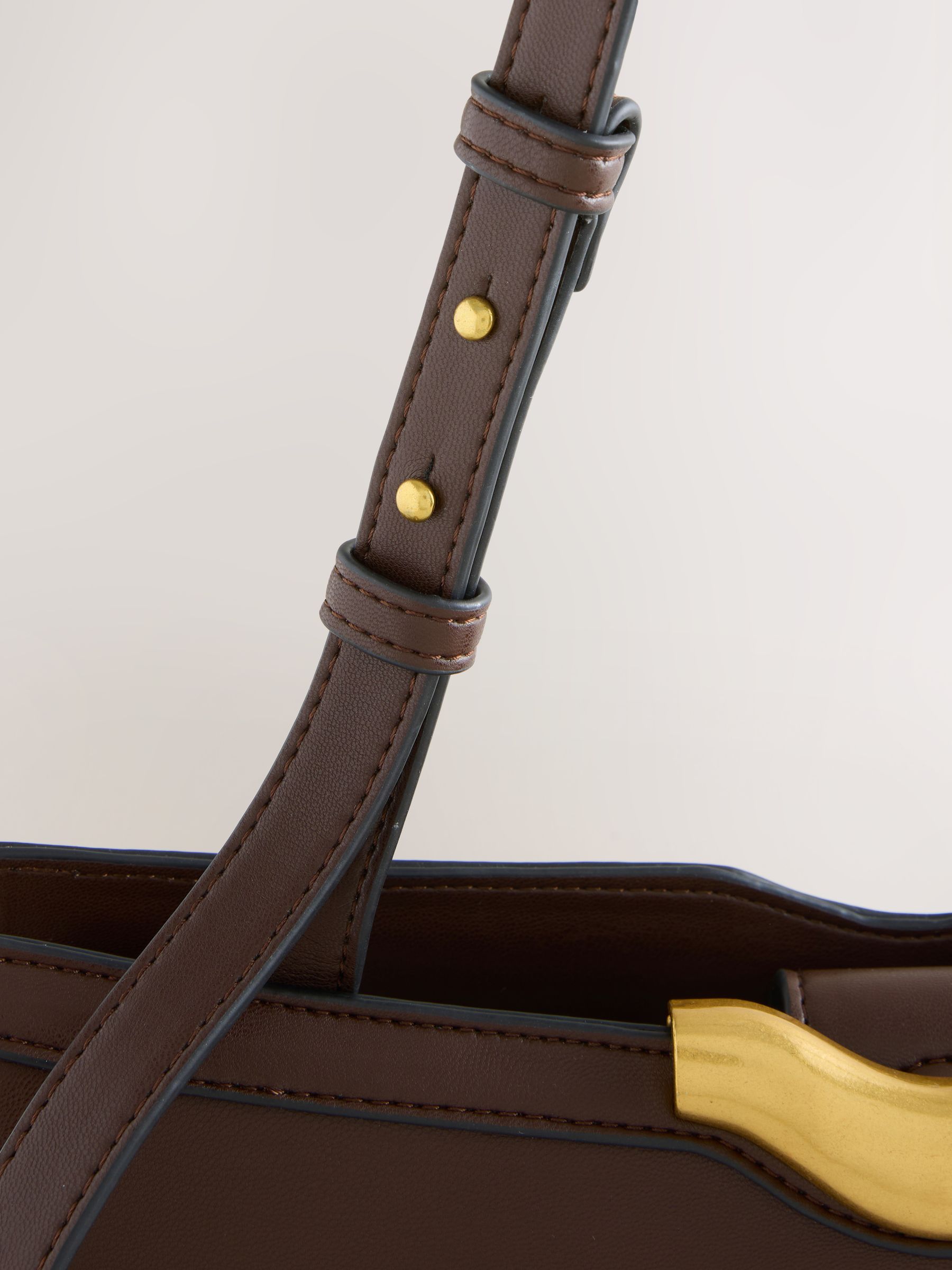 Buy Chocolate Brown Hardware Detail Shoulder Bag from the Next UK — free download
