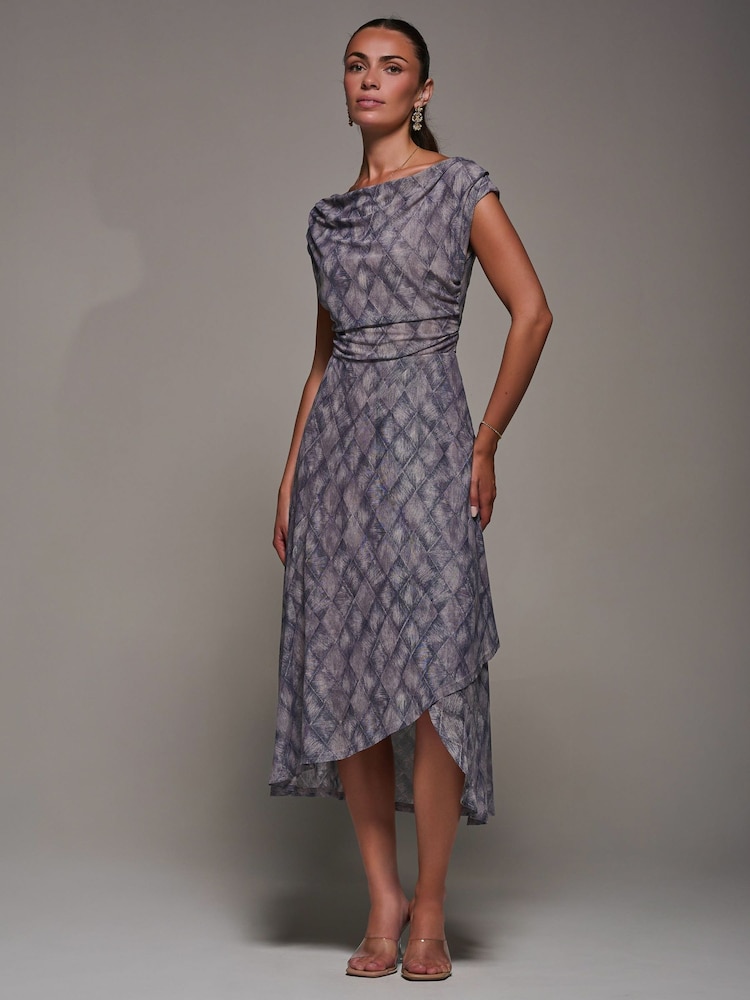 Violet - Rochie Jolie Moi din dantelă, asimetrică, midi-axi - Image 3 of 6