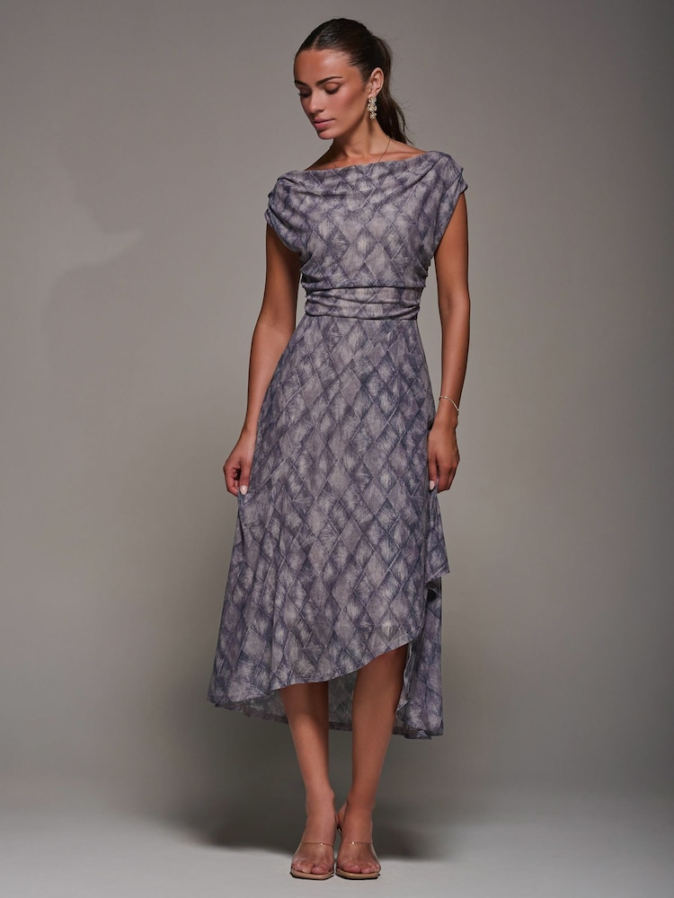 Violet - Rochie Jolie Moi din dantelă, asimetrică, midi-axi - Image 5 of 6