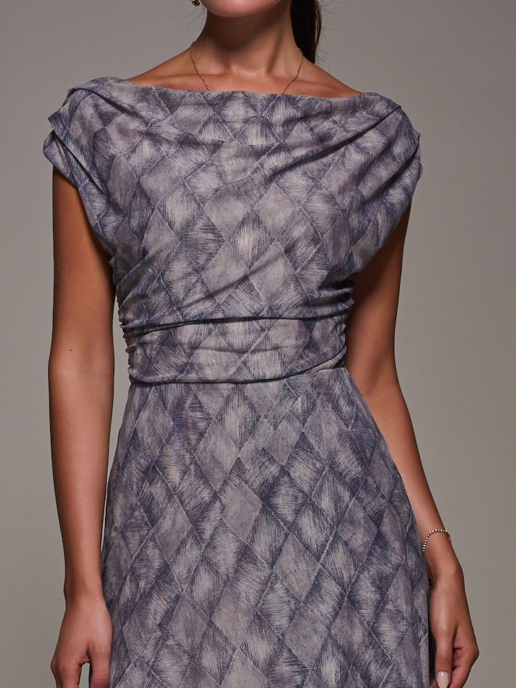 Jolie Moi Purple Lace Asymmetrical Draped Midaxi Dress - Image 6 of 6 Jolie Moi Purple Lace Asymmetrical Draped Midaxi Dress - Image 6 of 6