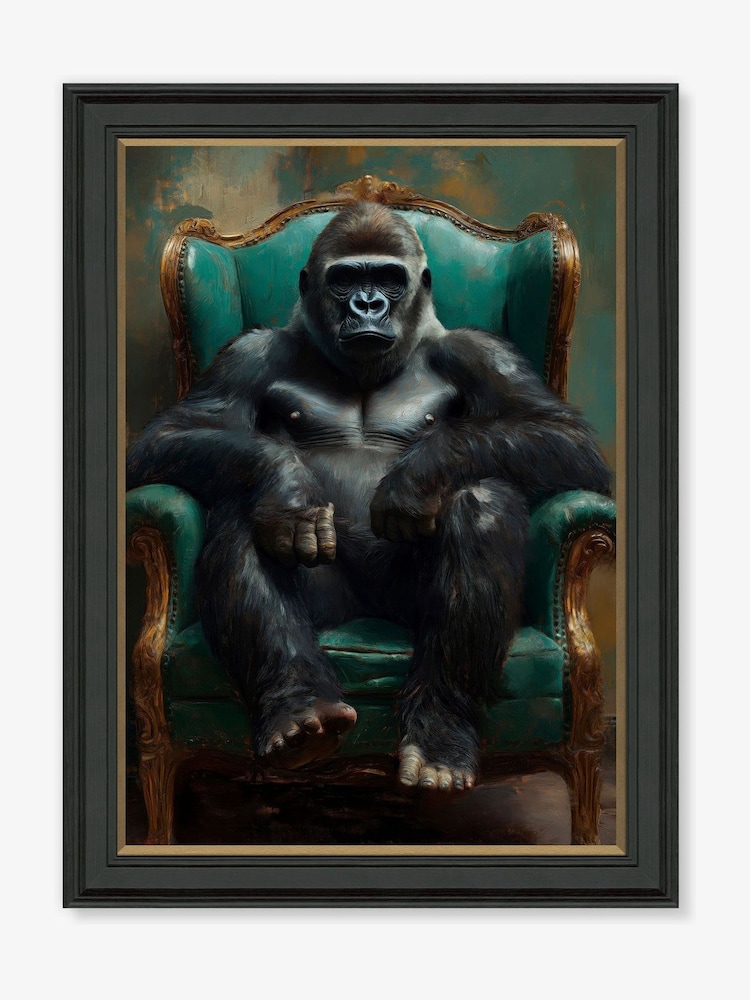 Artko Black Gorilla Grandeur Framed Art - Image 2 of 3 Artko Black Gorilla Grandeur Framed Art - Image 2 of 3
