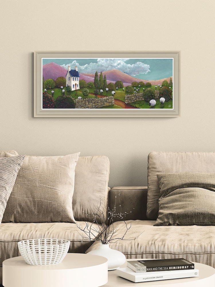Artko Taupe Across The Hills By Geoff Beckett Framed Art - Image 1 of 3