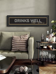 Artko Black Drinks Well with Others Framed Art - Image 1 of 2