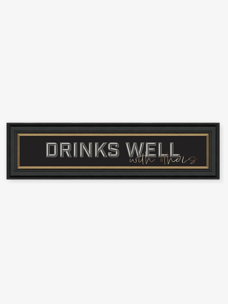 Artko Black Drinks Well with Others Framed Art - Image 2 of 2