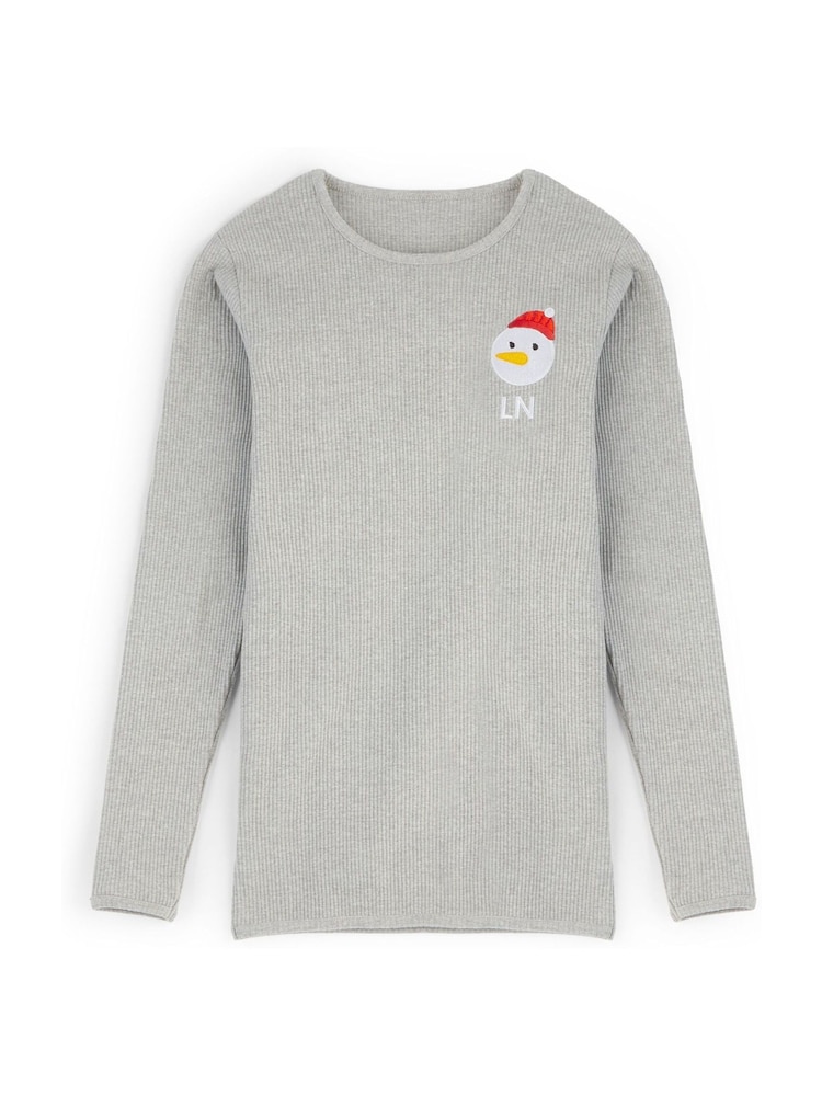 Stitch Style Personalised Womens Embroidered Snowman Pyjamas - Image 2 of 6 Stitch Style Personalised Womens Embroidered Snowman Pyjamas - Image 2 of 6