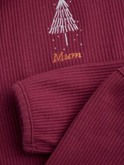 Stitch Style Personalised Womens Embroidered Christmas Tree Print Pyjamas - Image 5 of 6