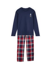 Stitch Style Personalised Womens Embroidereed Christmas Tree Print Family Pyjamas - Image 1 of 6