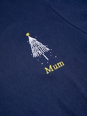 Stitch Style Personalised Womens Embroidereed Christmas Tree Print Family Pyjamas - Image 4 of 6