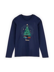 Stitch Style Personalised Womens Christmas Tree Family Print Pyjamas - Image 2 of 6