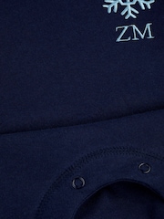 Stitch Style Personalised Embroidered Snowflake Rompersuit - Image 4 of 6