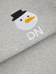 Stitch Style Personalised Mens Embroidered Snowman Pyjamas - Image 4 of 6