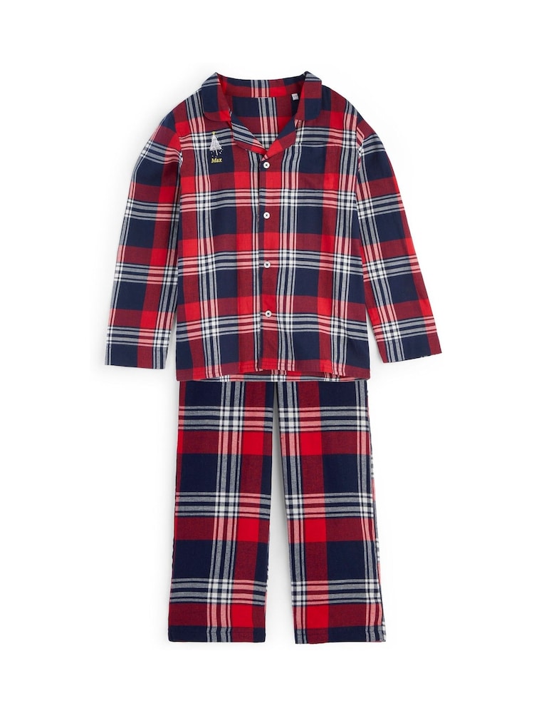 Personalised Kids Embroidered Snowflake Family Pyjamas by Stitch Style - Image 1 of 6
