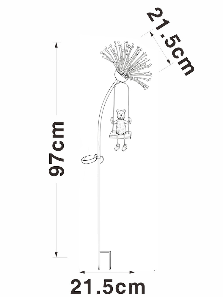 Natural Bertie Bear with Flower Solar Path Finder - Image 5 of 5