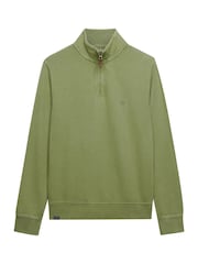 Superdry Green Essentials Half Zip Sweat Top - Image 2 of 2