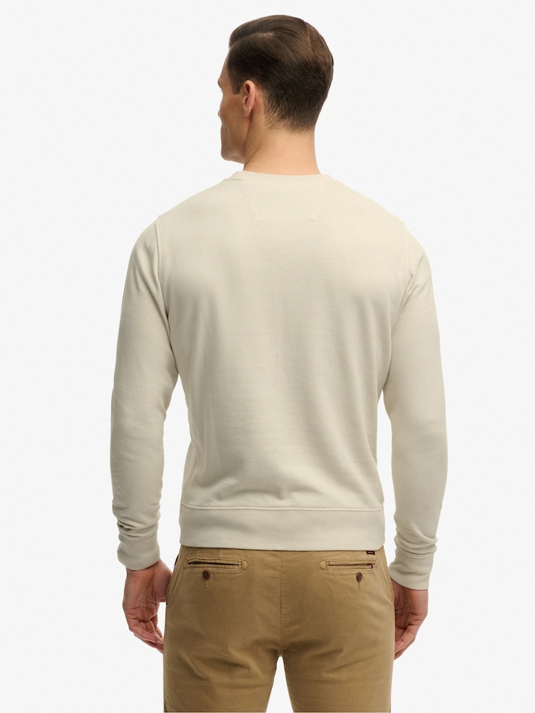 Superdry Cream Essentials Sweatshirt - Image 2 of 4 Superdry Cream Essentials Sweatshirt - Image 2 of 4