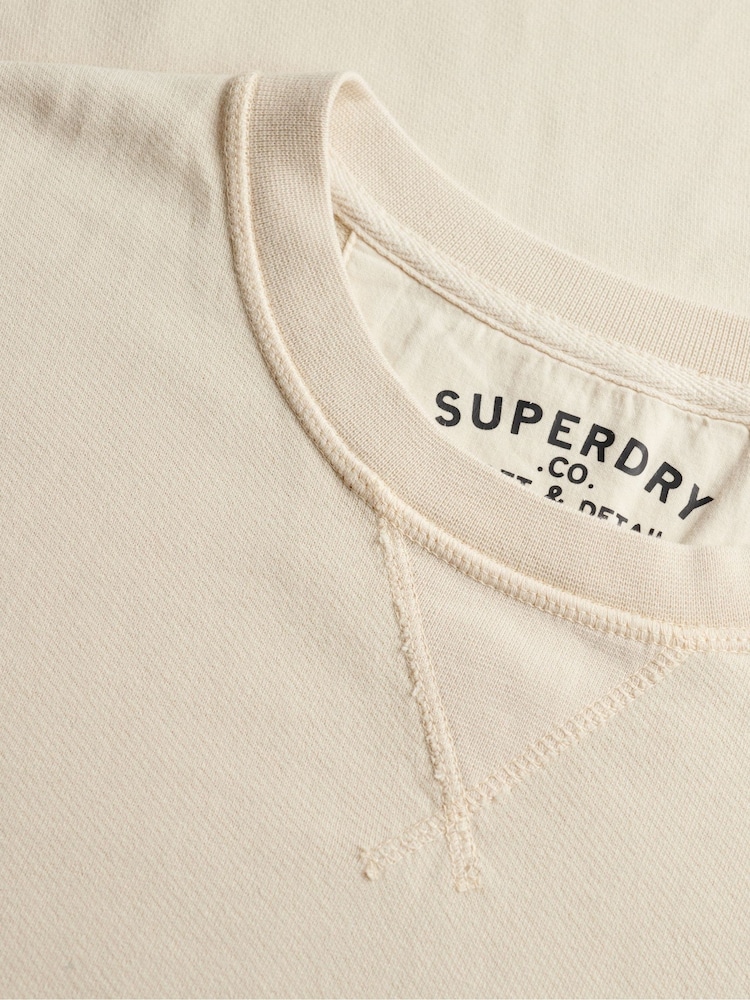 Superdry Cream Essentials Sweatshirt - Image 4 of 4 Superdry Cream Essentials Sweatshirt - Image 4 of 4