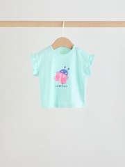 Multicolor cu personaje - Short Sleeve Top and Shorts Baby Set 6 Piece (0mths-2yrs) - Imaginea 4 din 18