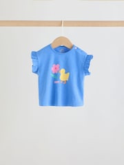 Multicolor cu personaje - Short Sleeve Top and Shorts Baby Set 6 Piece (0mths-2yrs) - Imaginea 5 din 18