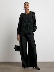 Joanna Hope Premium Broderie Black Blouse - Image 3 of 4