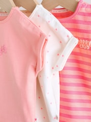 Pink Slogan Short Sleeve Top and Shorts Baby Set 6 Piece (0mths-2yrs) - Image 10 of 15