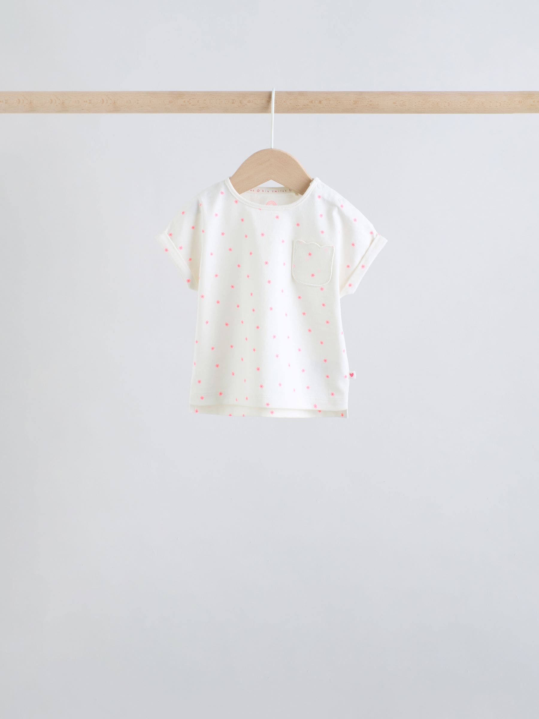 Buy Pink Slogan Short Sleeve Top and Shorts Baby Set 6 Piece