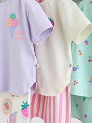 Purple Character Short Sleeve Top and Leggings Baby 6 Piece Set (0mths-3yrs) - Image 12 of 16