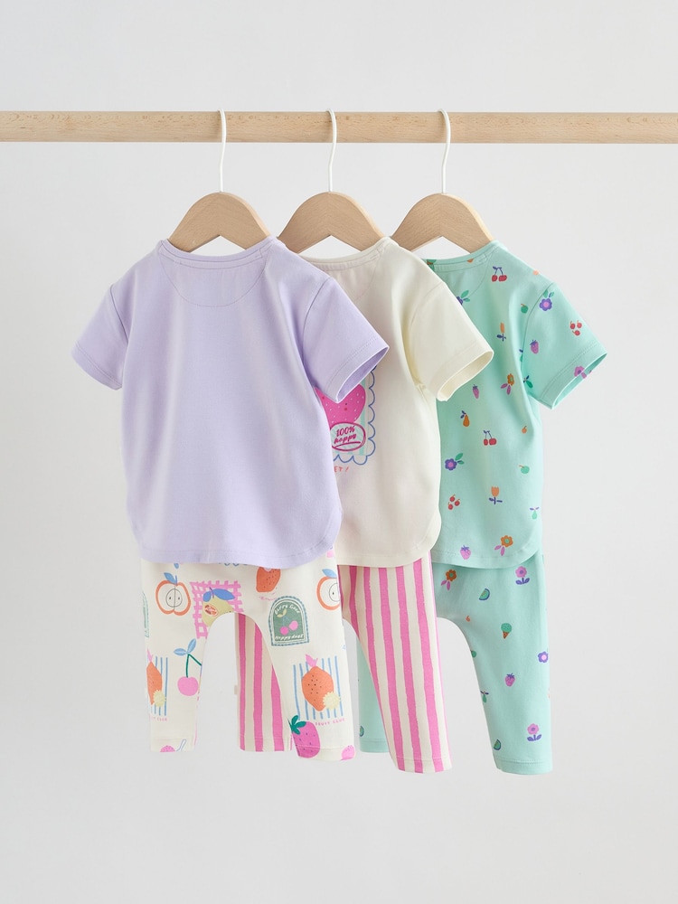 Purple Character Short Sleeve Top and Leggings Baby 6 Piece Set (0mths-3yrs) - Image 2 of 16