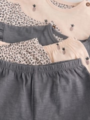 Floare monocromă - Short Sleeve Top and Shorts Baby Set 6 Piece (0mths-2yrs) - Imaginea 12 din 14