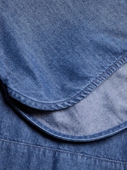 Celtic & Co. Blue Easy Denim Half Placket Shirt - Image 10 of 11