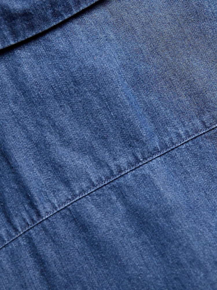 Celtic & Co. Blue Easy Denim Half Placket Shirt - Image 11 of 11 Celtic & Co. Blue Easy Denim Half Placket Shirt - Image 11 of 11