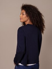 Celtic & Co. Blue Structured Knit Jacket - Image 3 of 7