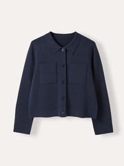 Celtic & Co. Blue Structured Knit Jacket - Image 4 of 7