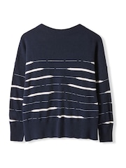 Celtic & Co. Blue Lambswool Irregular Stripe Jumper - Image 5 of 7