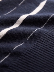 Celtic & Co. Blue Lambswool Irregular Stripe Jumper - Image 6 of 7