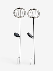 Set of 2 Black Sparkle Ball Solar Path Finders - Image 5 of 5