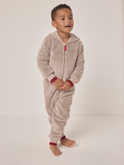 The White Company Natural Jingles Snuggle Relaxed Fit Onesie - Imagem 1 de 6