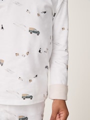 The White Company White Farm Scene Slim Fit Pyjamas - Image 4 of 4