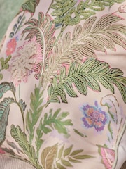 43 x 43cm Indoor Outdoor Embroidered Tropical Floral Cushion - Bild 3 von 5